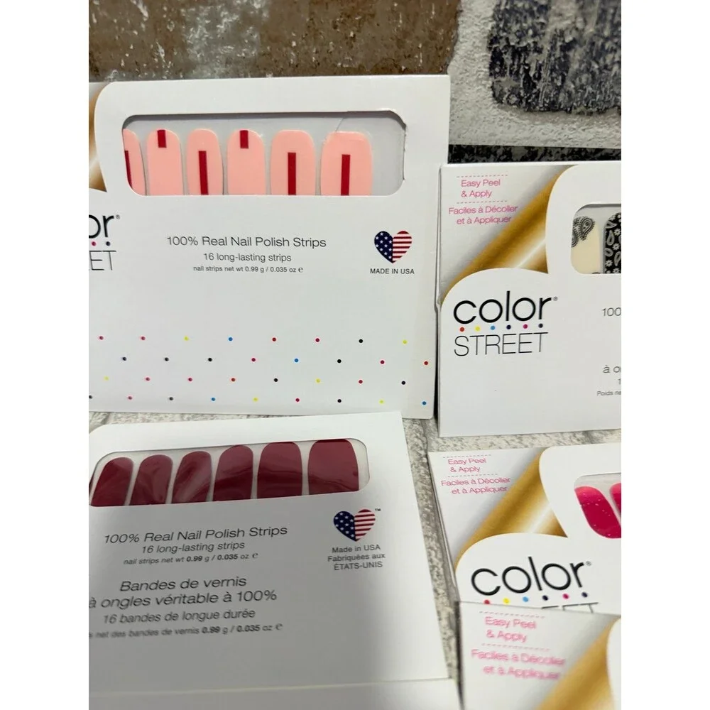 Lot of 14 Color Street 100% Real Nail Polish Strips - Multiple Designs
